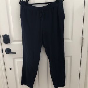 Navy J Crew gauze pant